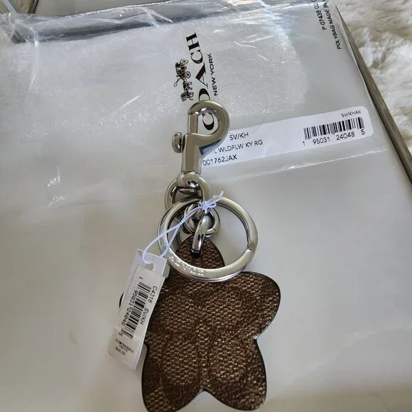 NWT Coach Silver Star Key Fob - Picture 5 of 5